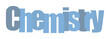 © NATASA.52 - Stylish blue word 'chemistry' with a textured effect on a white background