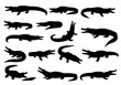 © Mariposa1818 - Silhouette Variety Alligator Reptile Wildlife Animal Shape Isolated Illustration