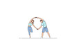 © Flat Lab - Loving Couple Forms Heart Shape With Arms Highlighting Unity And Connection In Artistic Representation Celebrating Partnership And Togetherness
