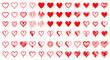 © Vector Alchemy  - Red Heart Shapes Collection Love Icons Set