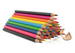 © Repa - Vibrant stack of sharpened colored pencils with shaving, isolated on transparent background