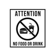 © Sina - Vector illustration icon no food or drink sign with burger and drink icon