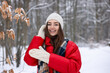 © New Africa - Portrait of beautiful woman in snowy forest