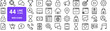 © MacroOne - Set of 44 thin line web icons for connection, analytics, security, business and technology. Vector outline illustration pack with editable stroke