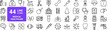 © MacroOne - Set of 44 thin line medical healthcare icons. Hospital, doctor, nurse, medicine, ambulance pack. Vector illustration with editable stroke