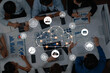 © InfiniteFlow - A dynamic team collaborates on cloud computing solutions, exploring data visualization and digital tools to enhance productivity and drive innovation in the workplace. Trope