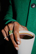 © Trevor Wentt/Stocksy - Close Up Stylish Young Man Holds Cup of Black Coffee