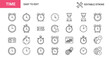 © Muhtasim - Time icon set easy to edit editable stroke clock alarm hourglass stop watch calendar worldwide time zone
