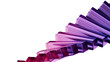 © PeakDreams Studio - Spiral glass staircase in purple and pink gradient, abstract success and ambition concept, 3D illustration