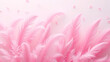 © Rachel - 3D wallpaper, pink feathers background in the style of romanticized nature, pastel color palette.