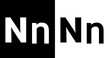 © Mila - Alphabet letter n N typography design with high contrast black and white split minimal background