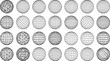 © NURUL - Global network wireframe sphere set with geometric grid globes for technology connectivity world wide web and data science concepts