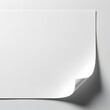 © Maxis Studio - A curled white paper sheet is displayed against a light gray background, showcasing its smooth surface and subtle shadow.