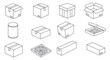 © Aziz - Isometric Cardboard Boxes and Packaging Icons Set