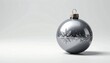 © Gedang - Elegant Silver Christmas Ornament with Snowflake Design and Festive Holiday Spirit.
