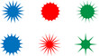 © GlambGarb - Six colorful splatters in blue, red, and green isolated on transparent background