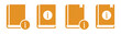 © Combotec - Book information set icon illustration