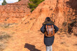 © unai - Hiker exploring las arcillas natural park badlands