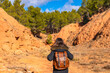 © unai - Hiker exploring las arcillas natural park teruel spain canyon
