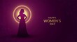 © moazam - Silhouette Woman with Golden Halo Women’s Day Concept