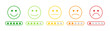 © SunnyScrap - Customer satisfaction rating scale with emoji faces and star review vector illustration isolated on transparent background