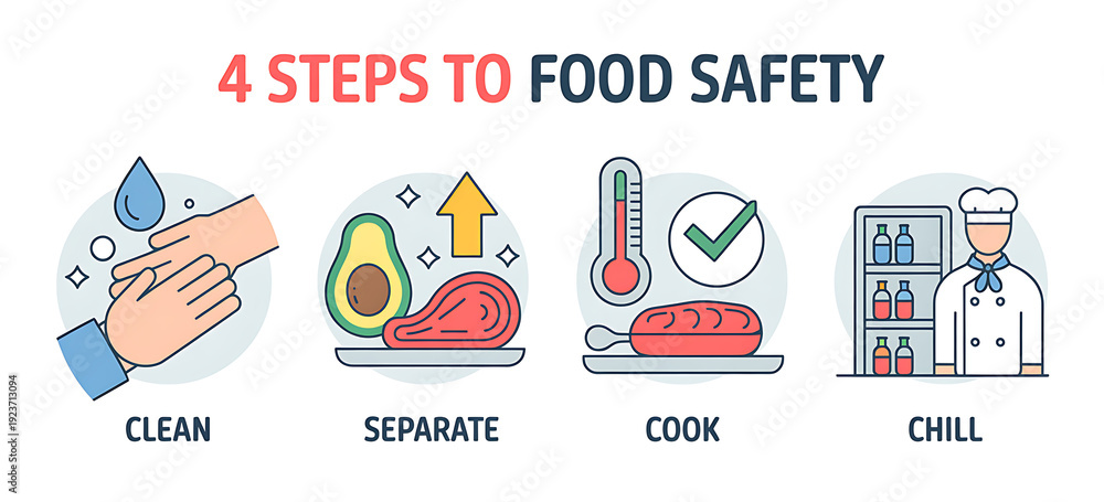 HACCP Food safety steps for meeting quality standards outline diagram ...