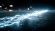 © pattozher - Electric Energy Trail: A dynamic, luminous trail of pure energy streaks across a dark urban landscape, hinting at rapid motion and the power of the unseen. Capturing the raw power of nature.