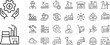 © MDTitumeer - Collection of manufacturing line icons, Factory and manufacturing Web Icon Set in Linear Style, including automation, plants, industrial, production, machine, warehouse and more.eps