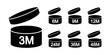 © Andrii - Set of PAO icons. Period after opening symbols. Jars with open lids and months numbers. Product freshness time. Cosmetic validity labels isolated on white background. Vector graphic illustration