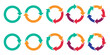 © Hike Studio 6 - Circle arrows icon set. Round reload sign, repeat icon, rotate arrow symbol, Vector illustration web design.