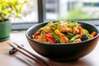 © Lubos Chlubny - Chicken stir fry asian meal with fresh healthy vegetables