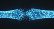 © CreativeIMGIdeas - Binary code stream breaking apart in cyber attack concept