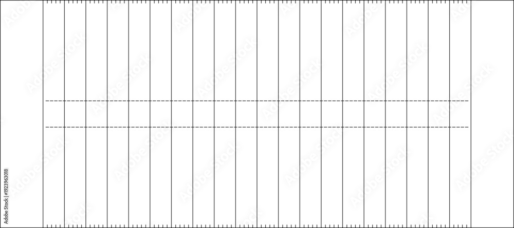 American football field yard line grid with hash marks, top view (NFL ...