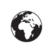 © Provir - Global illustration featuring the continent of Africa from a centered, global viewpoint showing geographical details