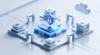 © Zucide - Showcasing modern enterprise Zero Trust Cybersecurity architecture with layered security framework presented on clean isometric diagram for robust protection of cloud systems