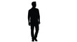 © Ziaul_Studio - Silhouette of a man standing against a stark white background full body view