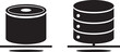 © MDARMAN - Black and white of two server or database cylinder computer