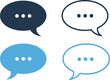 © Naeem - A set of four chat bubble icons in different colors and styles for communication and dialogue
