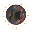 © Rawpixel.com - PNG Vintage hat cosmic galaxy art