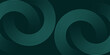 © aril - Futuristic technology concept with modern sparkling green circular lines. Abstract geometric lines glowing on a dark green background. vector illustration