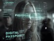 © nirabs_creative - Digital Passport's Gaze: A futuristic woman peers through augmented reality, interacting with her digital passport. Witness the seamless blend of identity and technology.