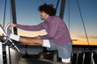 © Raymond Forbes LLC/Stocksy - Athlete stretching running sunrise coast Flash