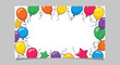 © Restu - Colorful Balloons and Stars Border Illustration.