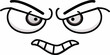 © Shobuj - Cartoon eyes and mouth expressing extreme anger and frustration