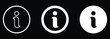 © Hike Studio 444 - Information icon on isolated on black background. White info button. Info symbol. Information icon for help and support.