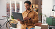 © WesJVR/peopleimages.com - Business, logistics and man in office, laptop for inventory management and online order. Person, entrepreneur or owner in workplace, computer or email for stock, shipping schedule and supply chain