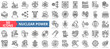© Uniconlabs - nuclear power icon pack outline contains tritium production, uranium enrichment, decommissioning plan, critical mass, thermal neutron, spent fuel, neutron capture, plutonium fuel, proliferation