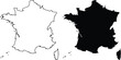 © Mst - Contrast depiction of the map of france highlighting its full and partial coverage