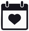 © Анатолій Трачук - Calendar with heart icon for dating romance appointment reminder schedule organizer love icon reminder
