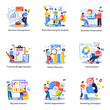 © Vectorslab - Set of Market Research Flat Illustrations